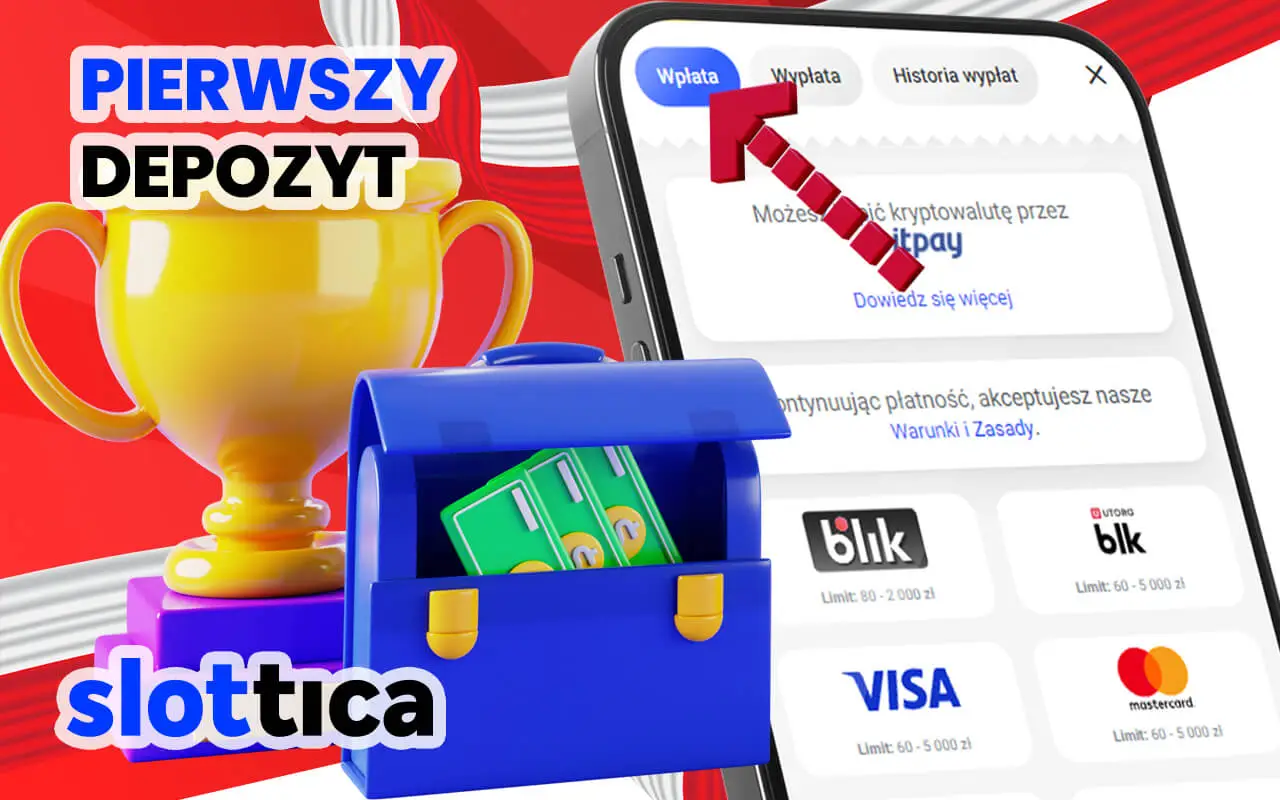 Dokonaj swojej pierwszej wpłaty w kasynie Slottica